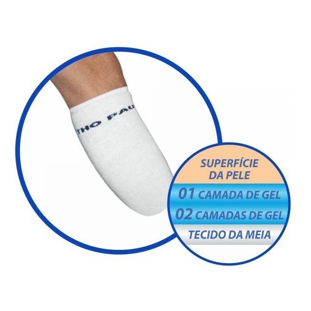 Meia Para Coto Amputacao Transtibial Duplo Gel Ortho Pauher
