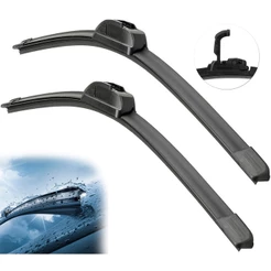 Palhetas Limpador de Parabrisa Para Carro Gancho Dianteiras Paleta Vidro Chuva Silicone Universal 1pç
