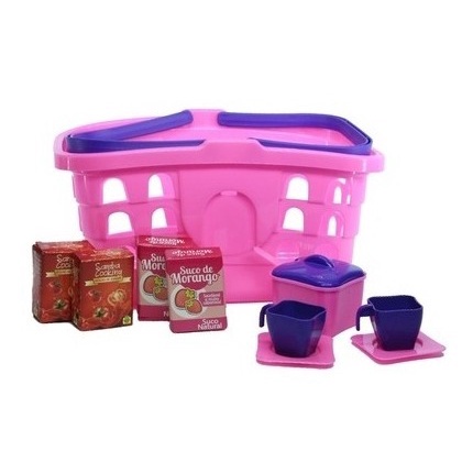 Cesta de Compras PicNic Mercado - c/ 10 Acessorios - Samba