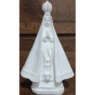 Nossa Senhora Aparecida Manto Liso 20 cm -Em Gesso Cru