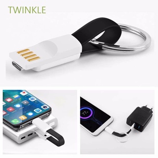 Tipo C Cabo De Sincronização De Dados Twinkle 2 Em 1 Iluminação Cabo Do Carregador Rápido 2 Em 1 Usb C Cabo Curto Chaveiro Magnético Cabo