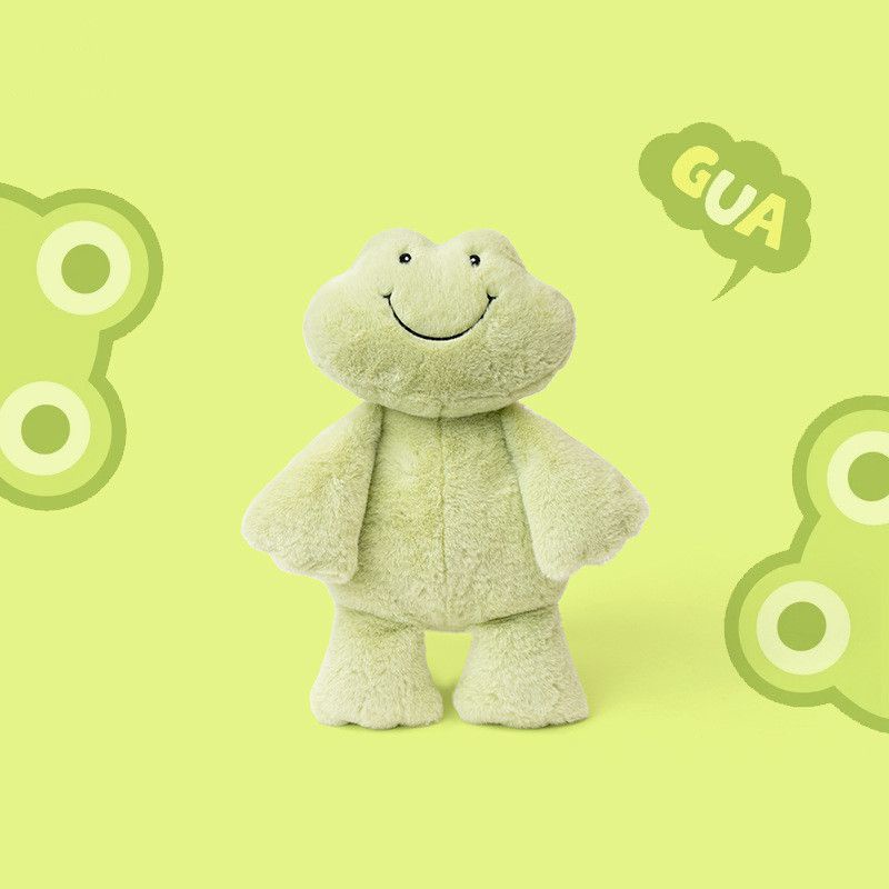 Smiling Plush Toy Frog Soft Cartoon Animal Doll For Kids Cute And Cuddly Stuffed Toy Sensory For Awareness_voghion.com