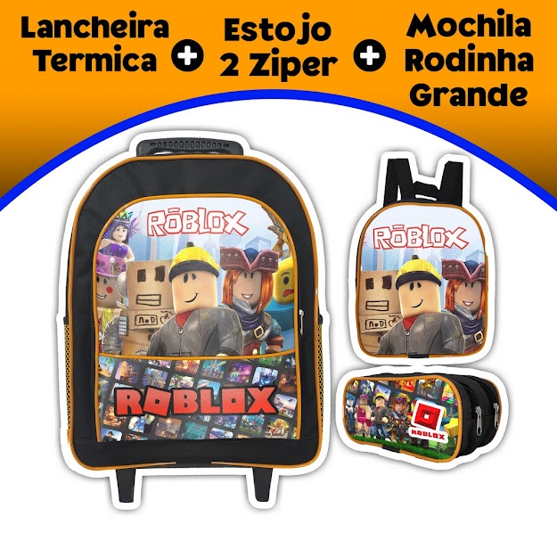 Mochila Roblox Infantil Grande Escolar