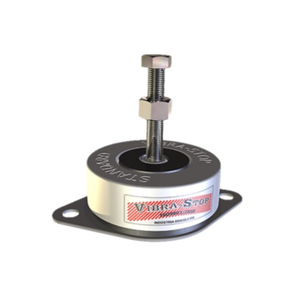 Amortecedor De Vibração Com chapa 4 Furos Mac 1/4"  Fixação em Oferta na Shopee