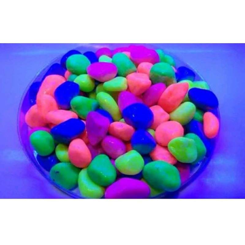 Pedras Coloridas Neon Para Aquários Pedrinha Ornamental Para Decoração