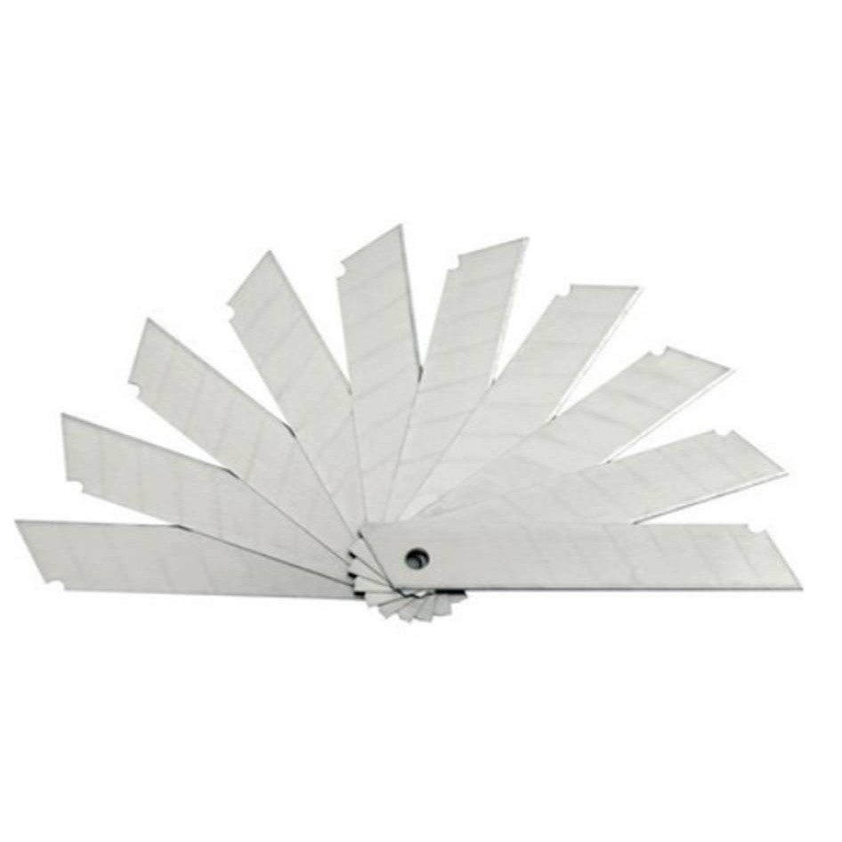 Lamina para estilete (LARGA) 18mm HAMMER / PERKON / BRASFORT caixa C/ 10 Laminas