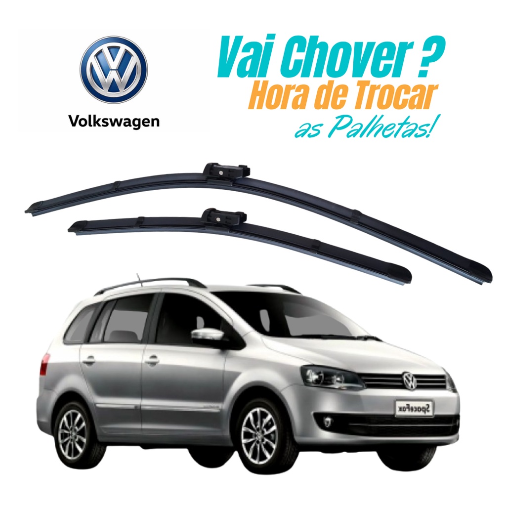 Par de Palhetas para Limpador Parabrisa Dianteiro Novo Spacefox 2013 2014 2015 2016 2017 2018 2019 em Oferta na Shopee