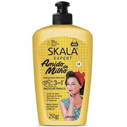 Creme Para Pentear Skala 3em1 250g Amido De Milho
