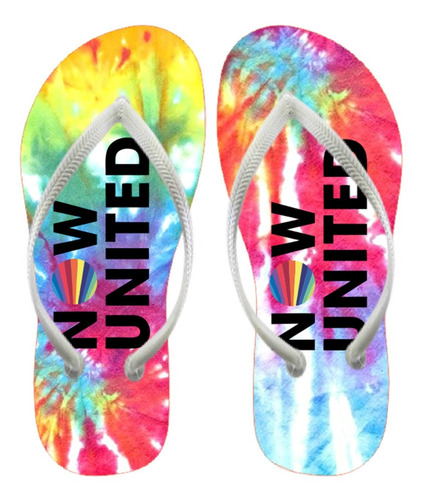 Chinelo Now United Tie Dye Sandalia Sucesso Tai Dai Ch Dedo