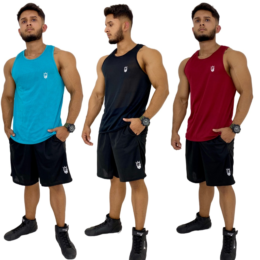 Regata Masculina Camiseta Dry Fit para Treino Academia Musculação