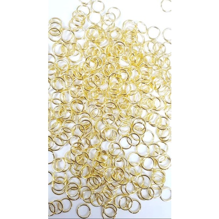 Argola de Ferro 5mm Dourada 25 Gramas