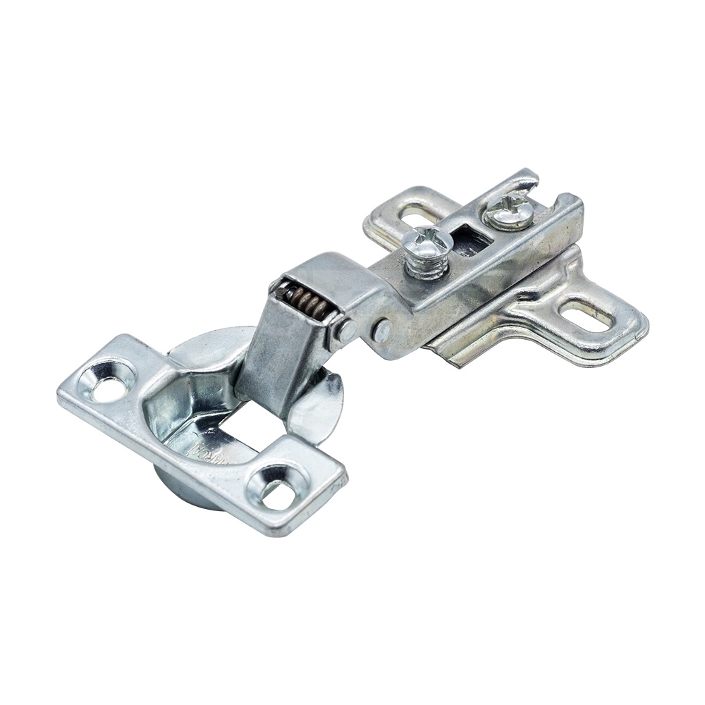 Conjunto Dobradica Curva 26mm Calco 5mm Para Porta Armarios