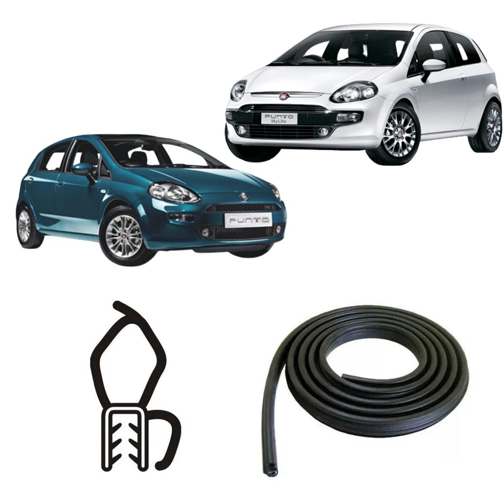 Borracha Do Porta Malas Preta Com Aba Fiat Punto em Oferta na Shopee