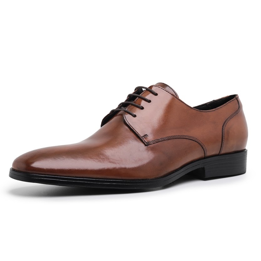 SAPATO SOCIAL MASCULINO LANÇAMENTO PREMIUM LUXO DERBY GRIFE COURO WHISKY