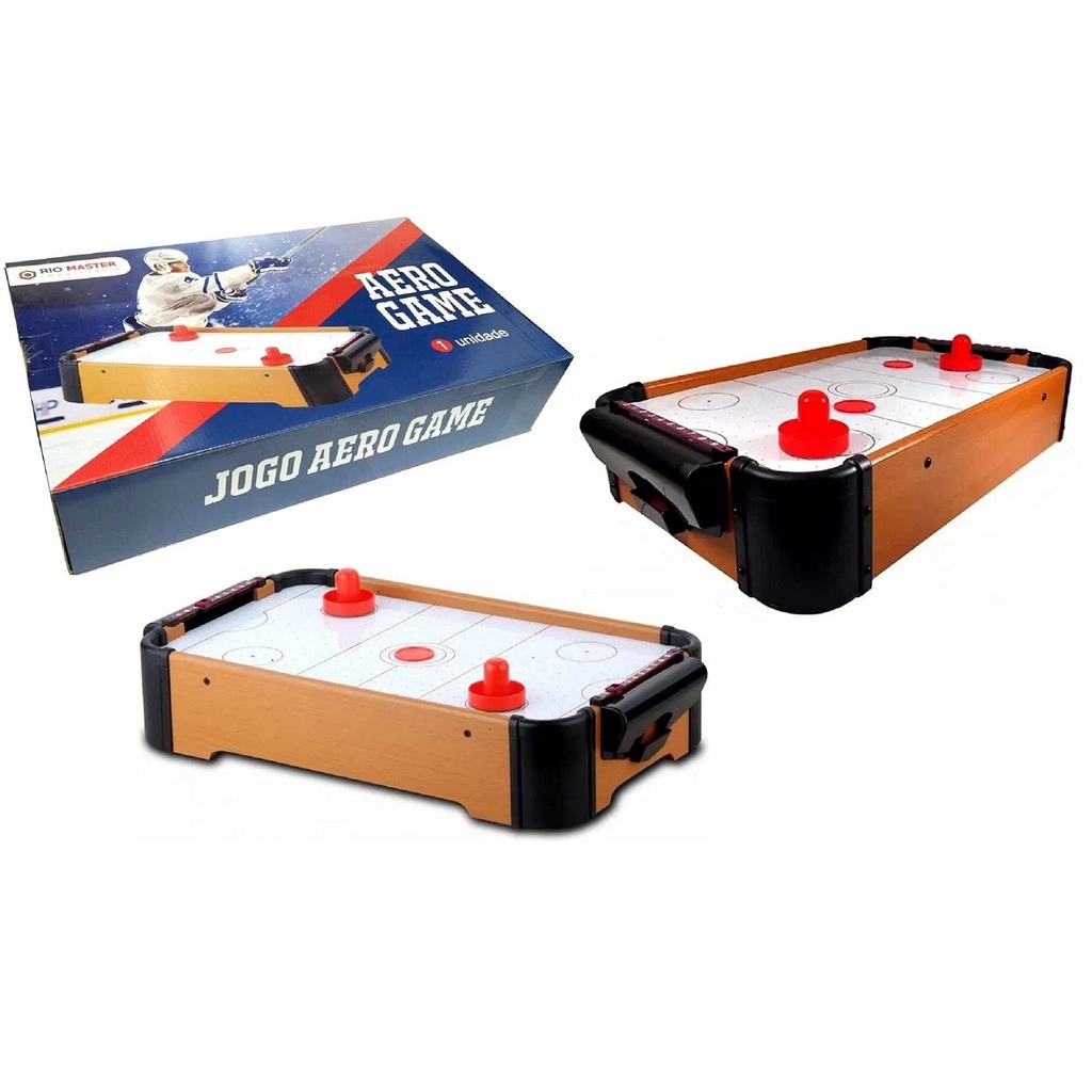 Mini Mesa Air Game Jogo Aero Game Hóquei De Mão Madeira