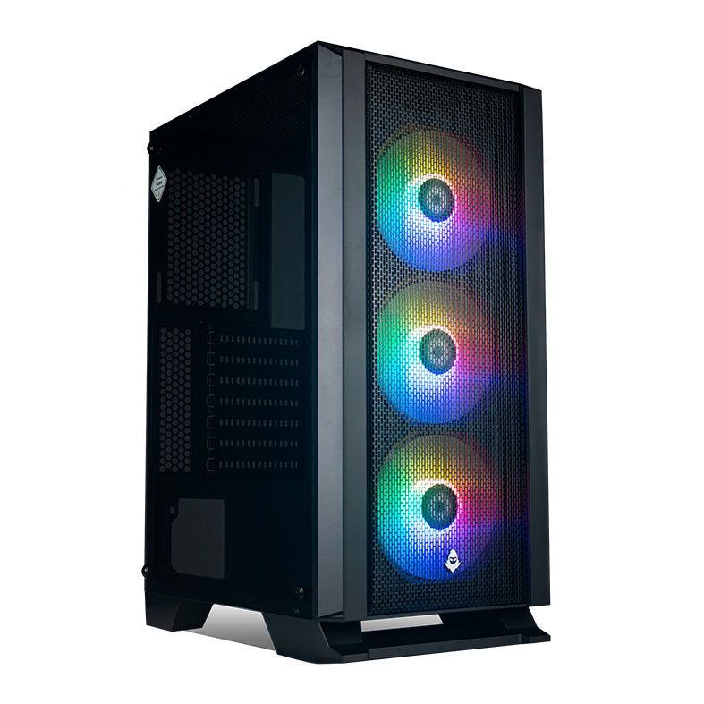 Gabinete Gamer Mancer Narok RGB Mid-Tower com 3 Fans