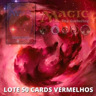 Lote 50 cards  Vermelhos - Originais Magic em Oferta na Shopee
