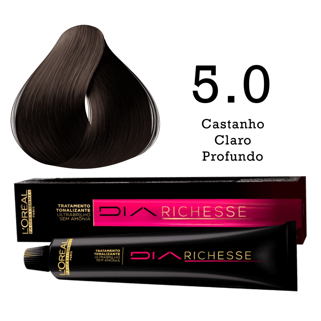 Tonalizante Capilar 5.0 Castanho Claro Profundo Diarichesse 50g | L ...