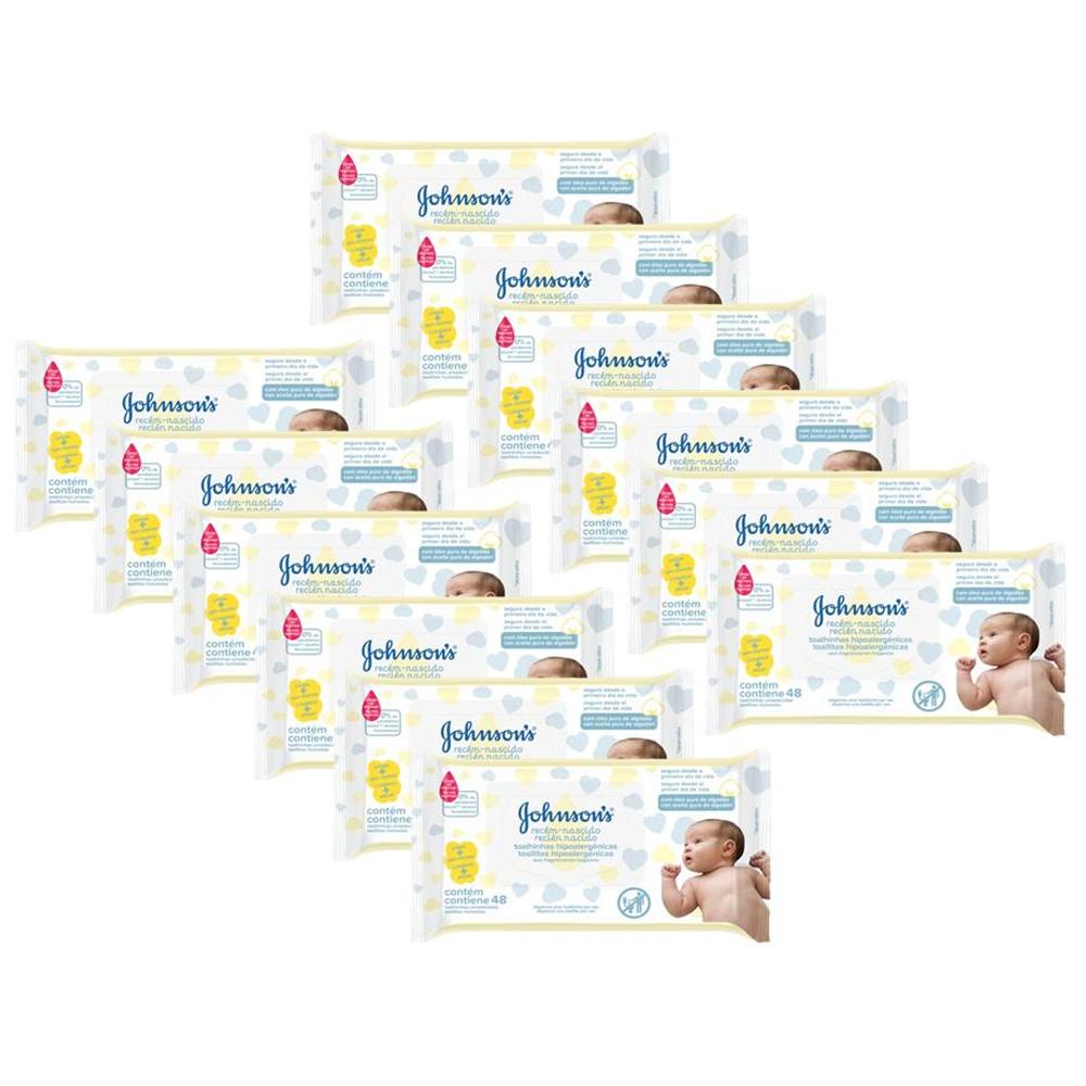 Lenços Umedecidos Johnson's Baby Recém-Nascido Sem Fragrância 576 unidades - Mom & Baby