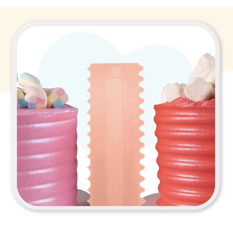 Espátula DECORATIVA N•3  ROSA LENI para bolo e confeitaria bluestar 23 cm  dupla confeitaria  (Chocobraz) em Oferta na Shopee