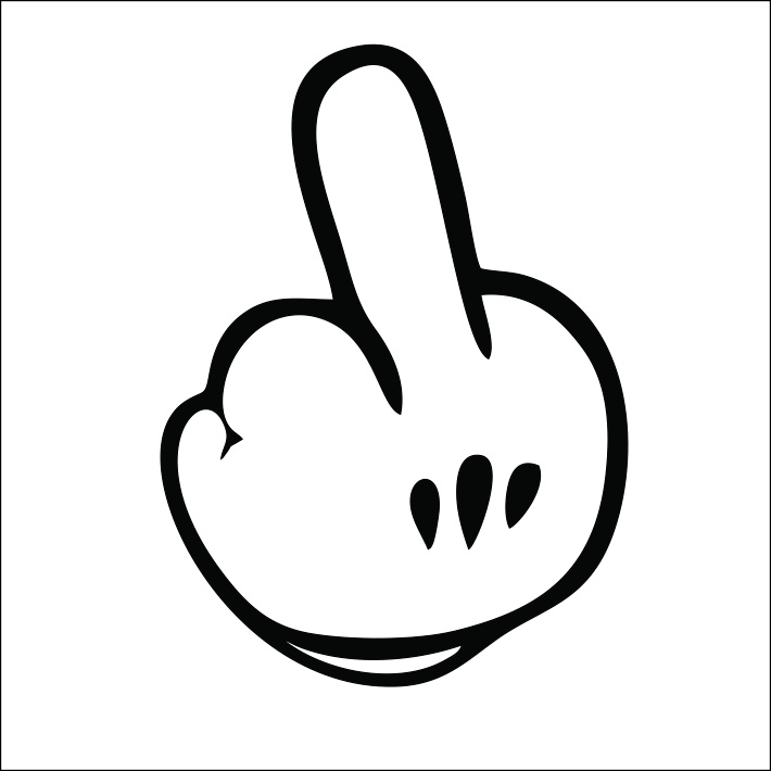 Adesivo Mostrando Dedo o Meio Decorativo Carro/Moto em Oferta na Shopee