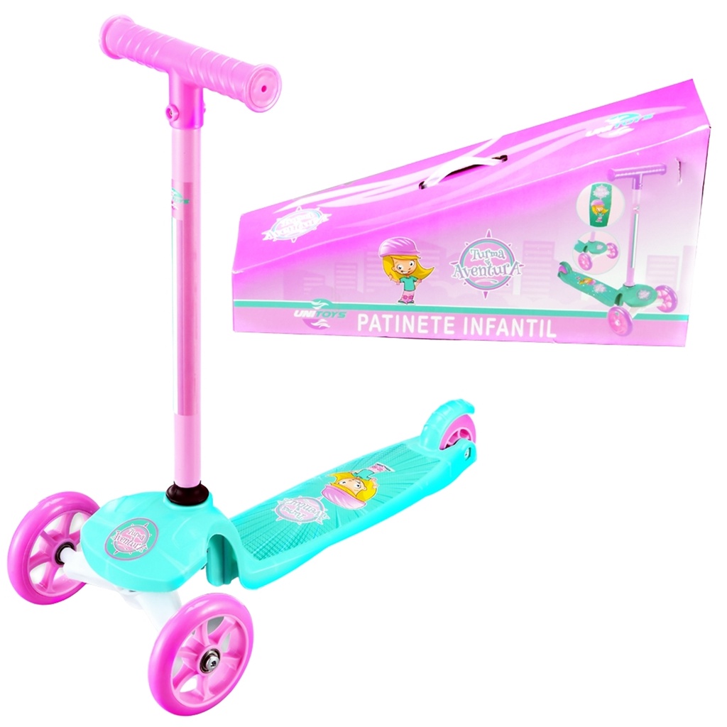 PATINETE ARTICULADO INFANTIL TURMA DA AVENTURA UNITOYS 1577 | Shopee Brasil