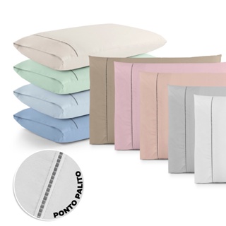 Par de Fronhas 100% Algodão 70cm x 50cm Percal 200 Fios em Oferta na Shopee