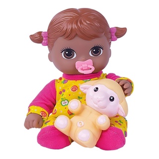 Boneca Pop Surprise Negra Cotiplas com Chupeta e Mascote