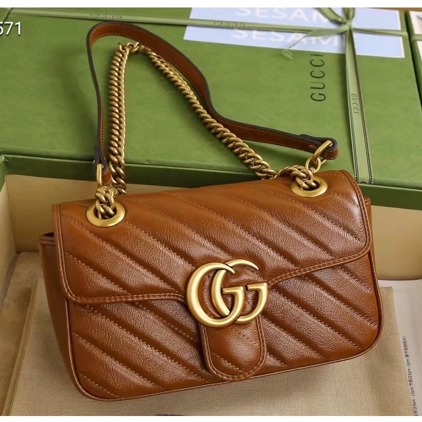 Bolsa Gucci Marmont Original Por Dentro Cartera Con Zipper Gucci