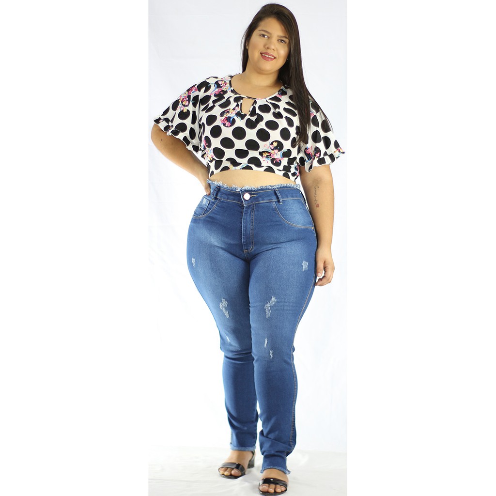 calça jeans plus size feminina tamanho 52