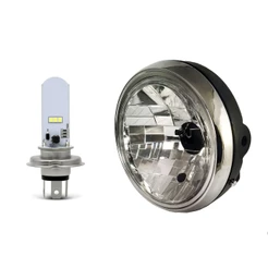 Farol Completo Suzuki Yes 125 + Lâmpada de Led H4 6500k Super Branca EN GSR Aro Carcaça Lente Bloco Óptico 2005 a 2015