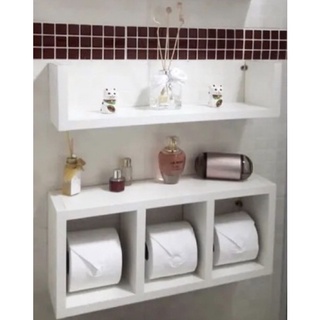 Nicho Prateleira 2 Unidades MDF Branco Decoração Instalação Invisível em Oferta na Shopee