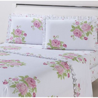 Jogo de Cama Lençol Casal 4 Peças Estampado (Lindas Estampas)