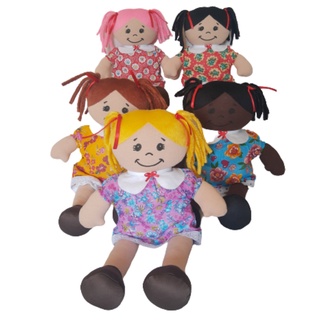 Boneca de pano Boneca de Pano Artesanal Boneca para Decoração Boneca de Pelúcia Presentes para Crianças e Bebês