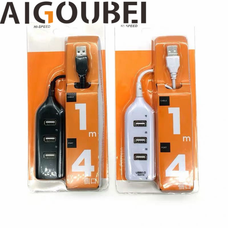 HUB USB 2.0 Com Indicador Azul Extensor De Alta Velocidade Divisor De Computador slot De Conversão Tomada Para Laptop Mu