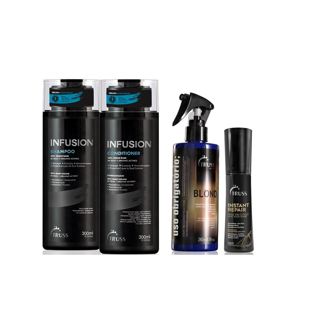 Truss Infusion Shampoo e Condicionador e Instant Repair e Uso Obrigatório Blond