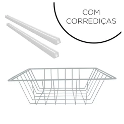 Cesto para Fruteira de Cozinha de Chão com Corrediças Fruteira Organizadora Aramado