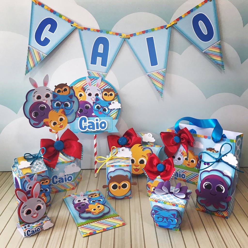 Kit Caixinhas Lembrancinha Personalizada Bolofofo Aniversário Festa Infantil