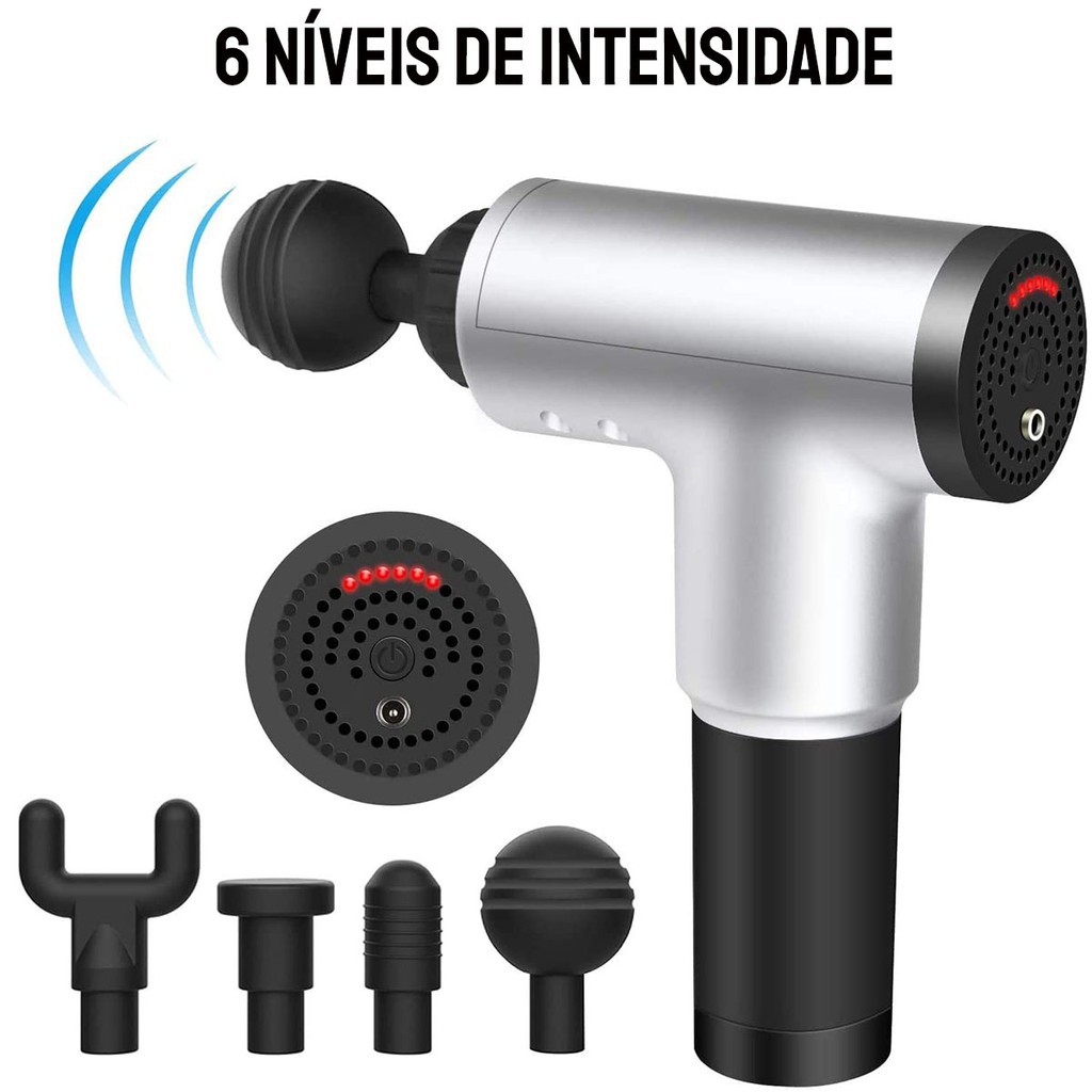 Pistola Massageadora Muscular Fisioterapia Fitness Relax 828 | Shopee Brasil