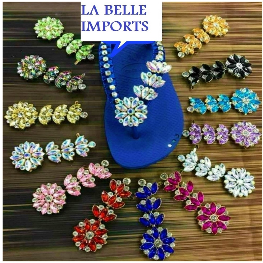 Cabedal lateral Flor Strass Chaton Navete SM