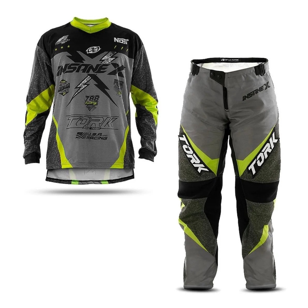 Conjunto Trilha Cross Calça e Camisa Pro Tork Insane X ( M ) - Sports & Outdoors