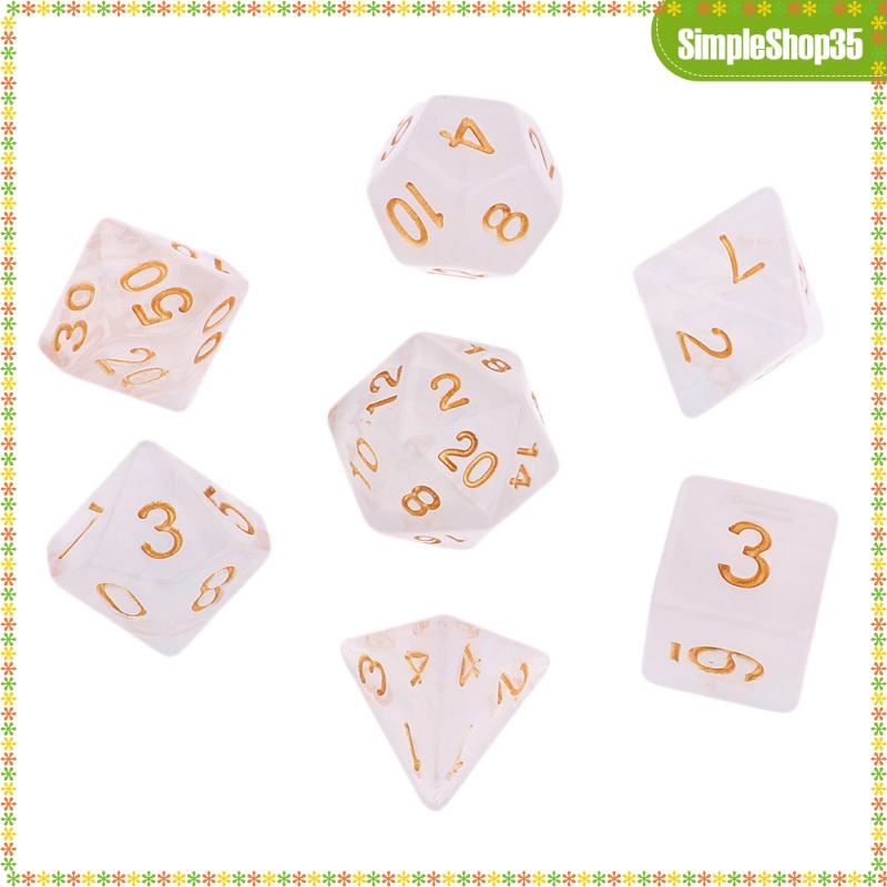 Simpleshop35 7pcs Polyhedral Dice Set 4 Die 6 Die Game Dice For Trpg D D Cup Game Purple Shopee Brasil
