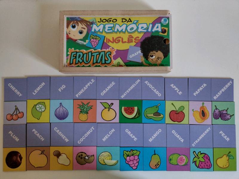 Jogo da Memória Pedagógico - Frutas (em inglês), Elo7