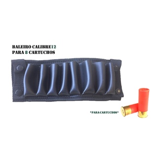 Baleiro Calibre 12 para 8 Cartuchos Suporte | Preto