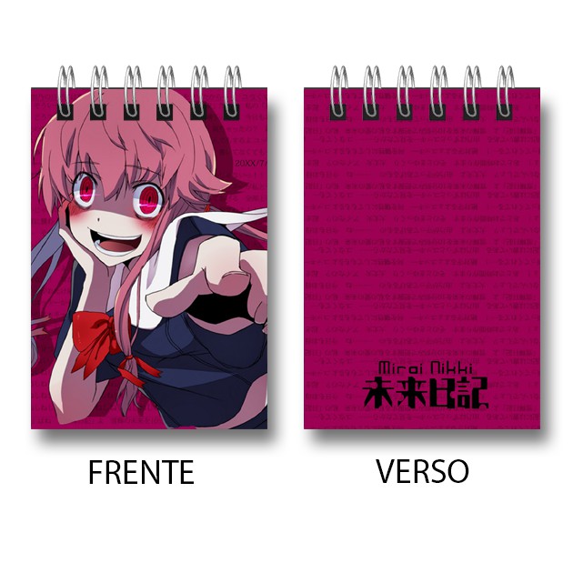 Bloco de Notas Anime MIRAI NIKKI, Yuno Gasai
