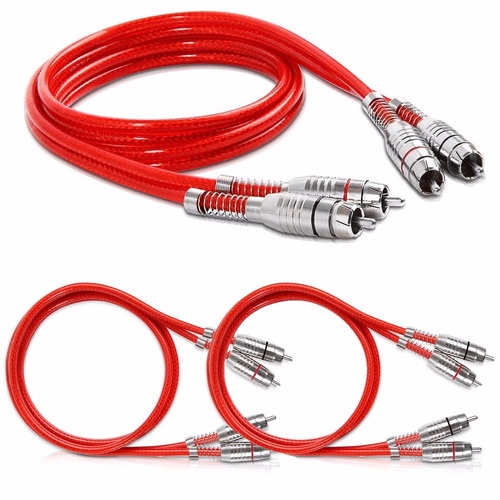 Kit 3 Cabo Rca Stetsom 1 Metro Blindado Banhado Instalação em Oferta na Shopee