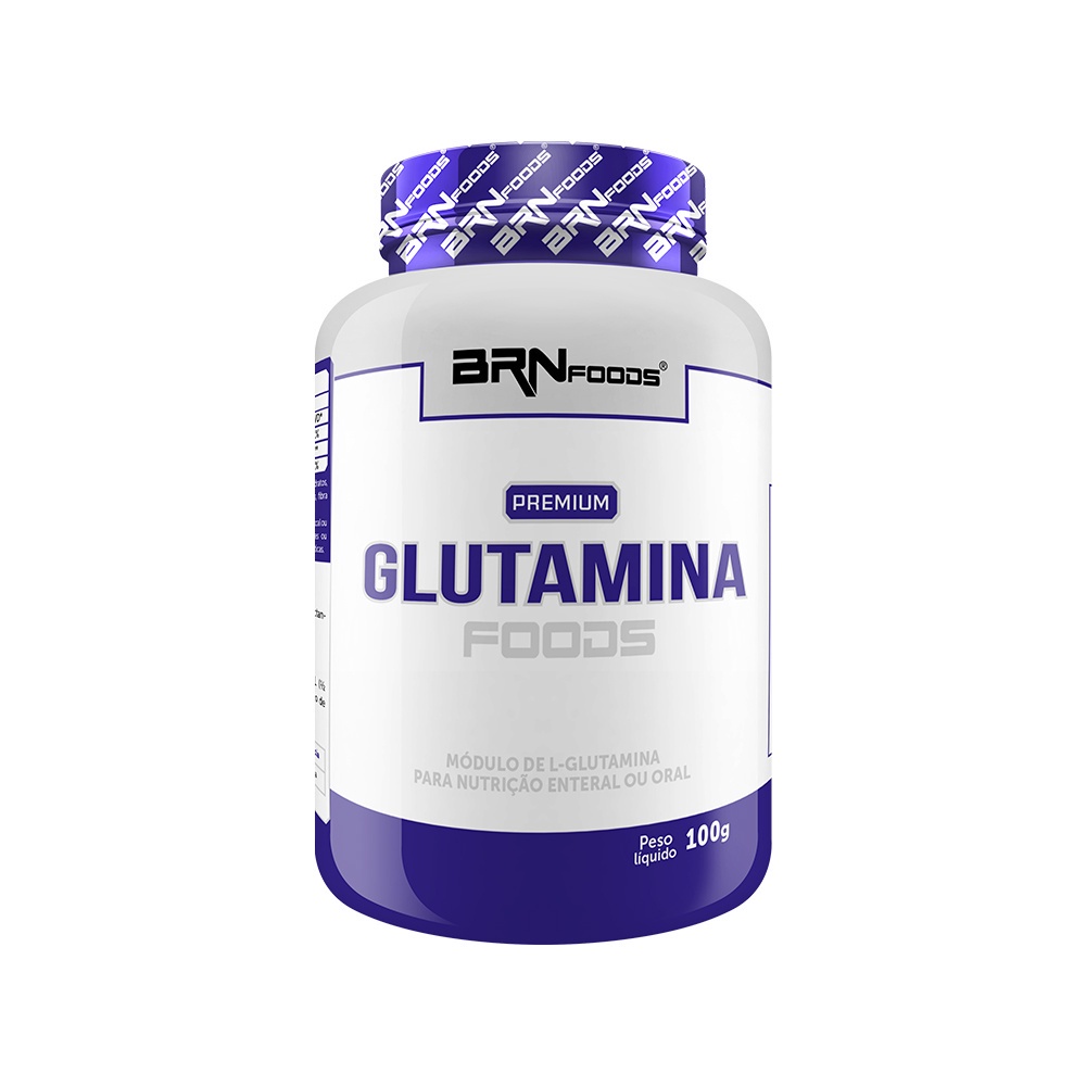 Glutamina - Premium Foods 100g - BRN Foods - Para Recuperação Muscular e Performance - Health