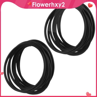 20 Peças Pulseira De Silicone Elástica Feminina Com Corda - Preta