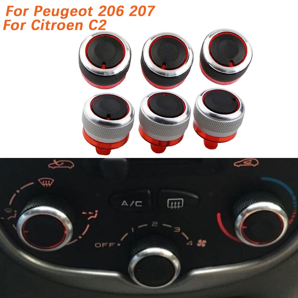 3 Pçs/set Botão Interruptor De Controle De Calor Ar Condicionado Carro Para Peugeot 206 207 2006-2011 Citroen C2 2007 Styling em Oferta na Shopee
