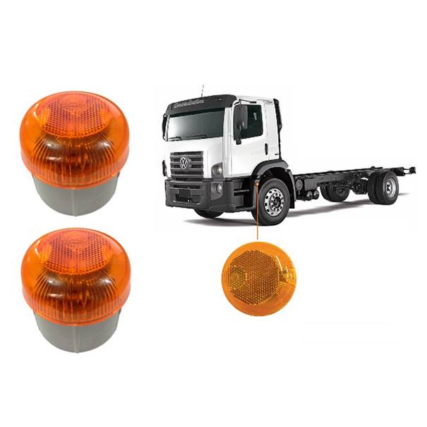 Par Lanterna Estribo Vw Constellation Amarela em Oferta na Shopee